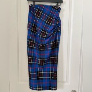 Zara Plaid Pencil Skirt